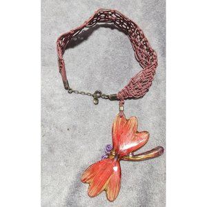 Cottagecore Crocheted Dragonfly Bracelet